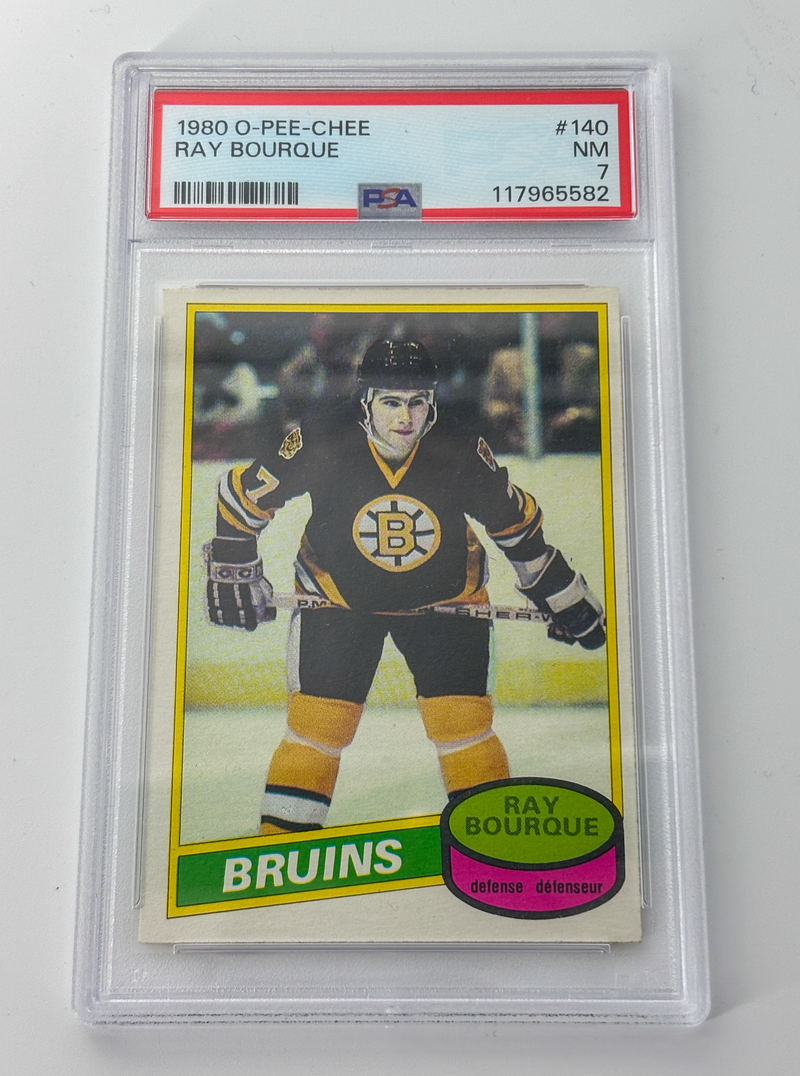 1980 O-Pee-Chee Ray Bourque #140 PSA 7