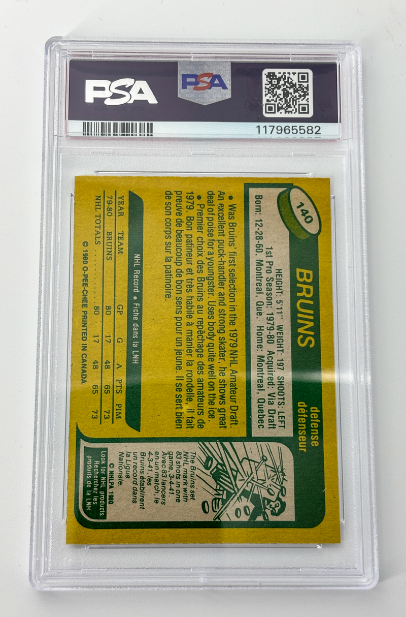 1980 O-Pee-Chee Ray Bourque #140 PSA 7