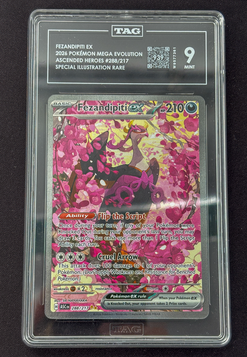 2026 Pokemon Ascended Heroes Fezandipiti #288 TAG 9