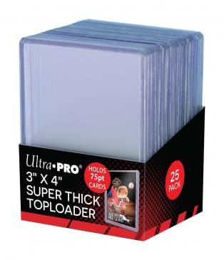 Ultra Pro 3" X 4" Thick 75pt Toploaders 25ct