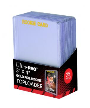 Ultra Pro 3" X 4" Rookie Gold Toploaders 25ct