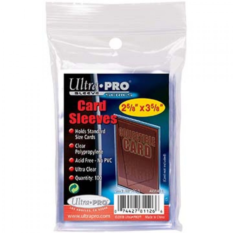 Ultra PRO 2.5 x 3.5 Standard Ultra Clear Card Sleeves, 100/Pack